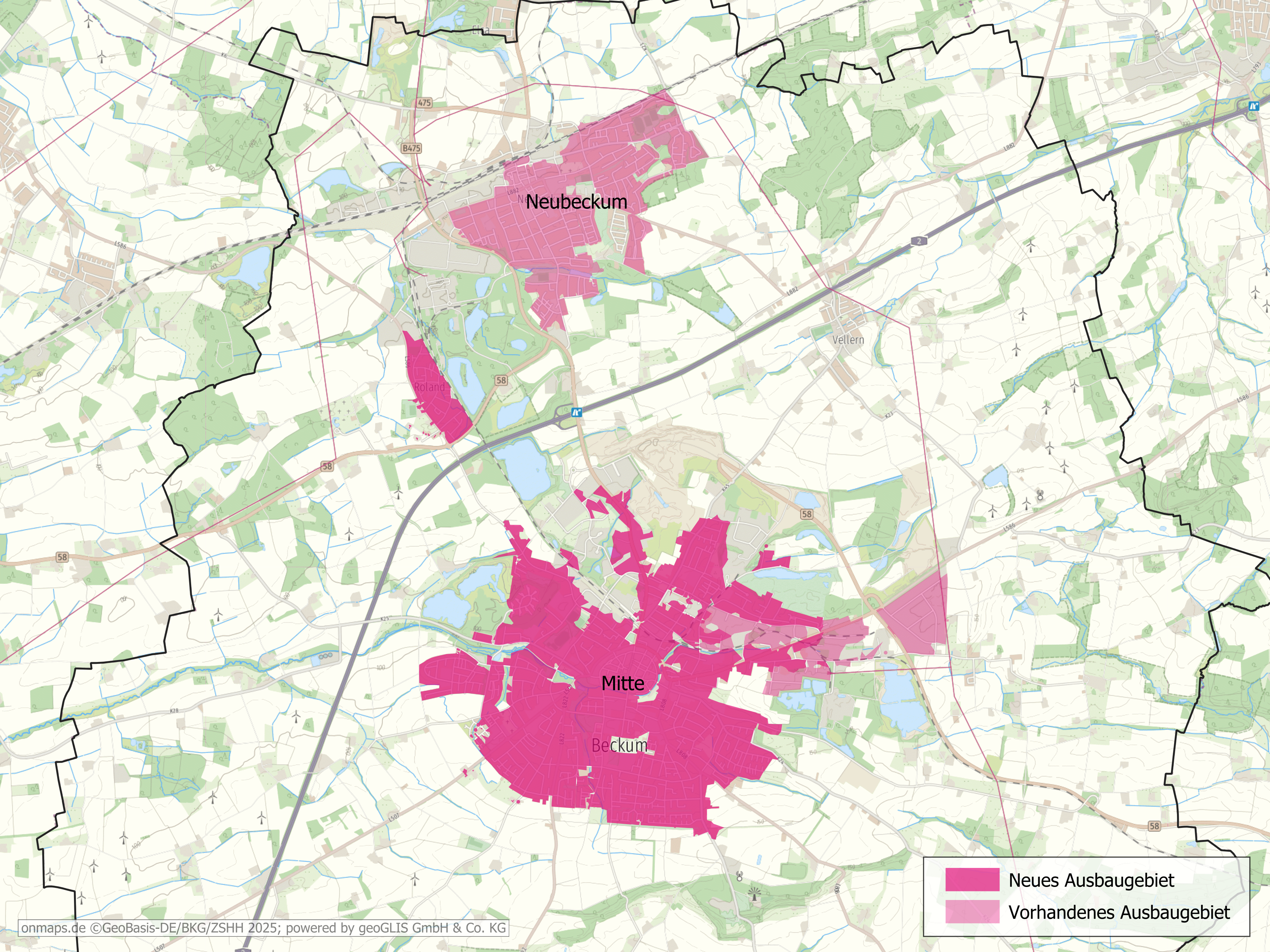 Ausbaukarte Beckum